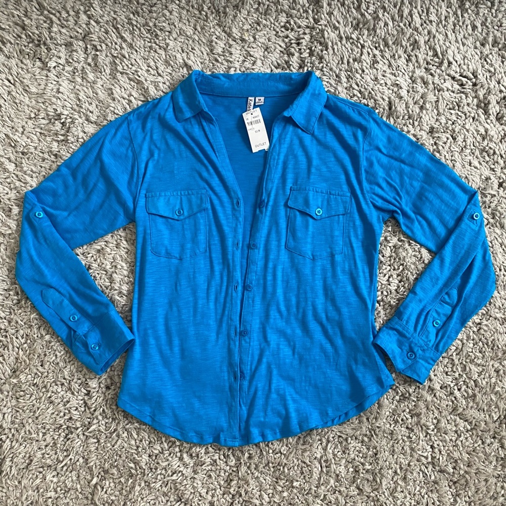 Aqua Blue Button Up Shirt